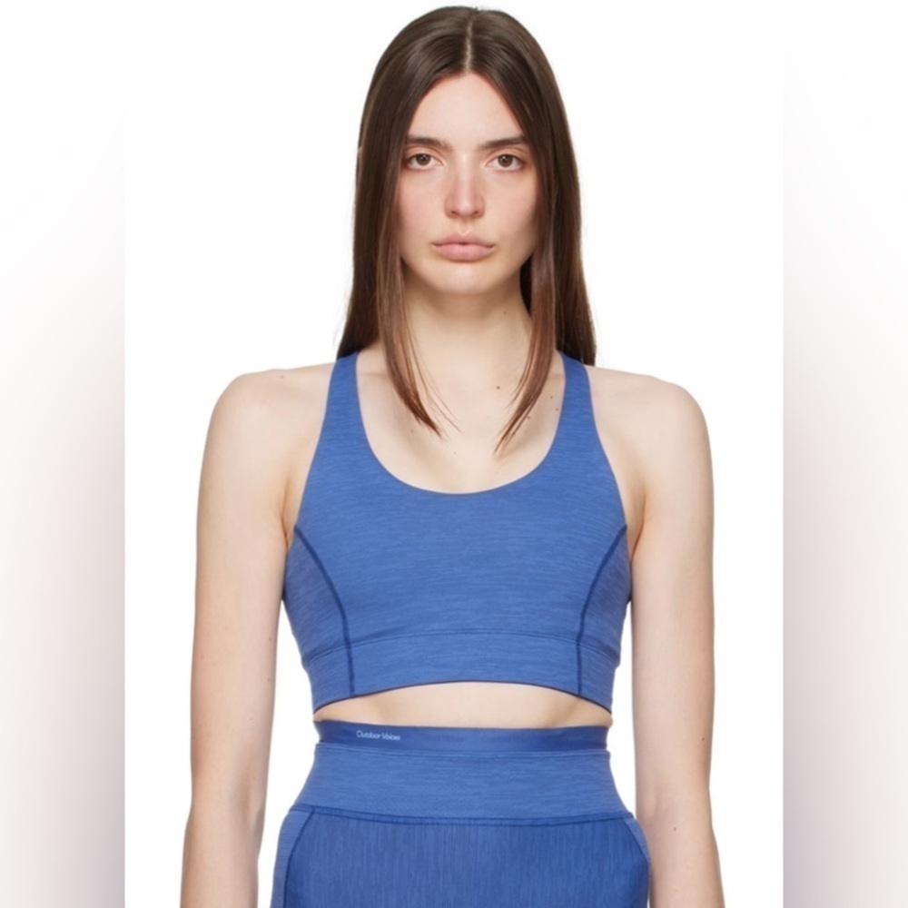 NWT Outdoor Voices Doing Things Thrive sports bra in deep ultramarine blue XXS